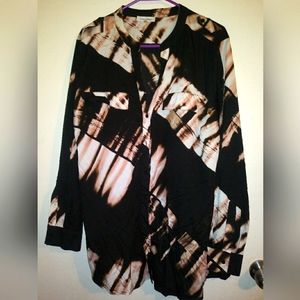 Calvin Klein Button up Blouse. Sheer.